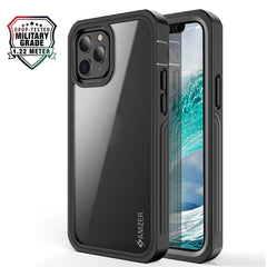 AMZER CRUSTA™ Rugged Tempered Glass Case for iPhone 12 - Black