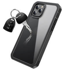 AMZER CRUSTA™ Rugged Tempered Glass Case for iPhone 12 - Black