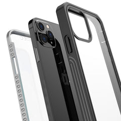 AMZER CRUSTA™ Rugged Tempered Glass Case for iPhone 12 - Black