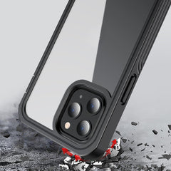 AMZER CRUSTA™ Rugged Tempered Glass Case for iPhone 12 - Black