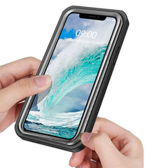 AMZER CRUSTA™ Rugged Tempered Glass Case for iPhone 12 - Black