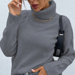 Cable Knit Turtleneck Sweater for Women
