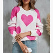 Heart Pattern Knit Sweater