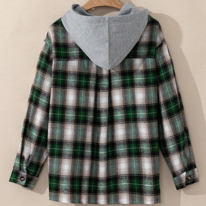 Plaid Hooded Shacket