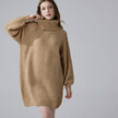 Turtleneck Knit Sweater Dress for Women
