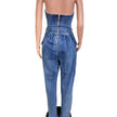 Strapless Denim Corset Jumpsuit for Women