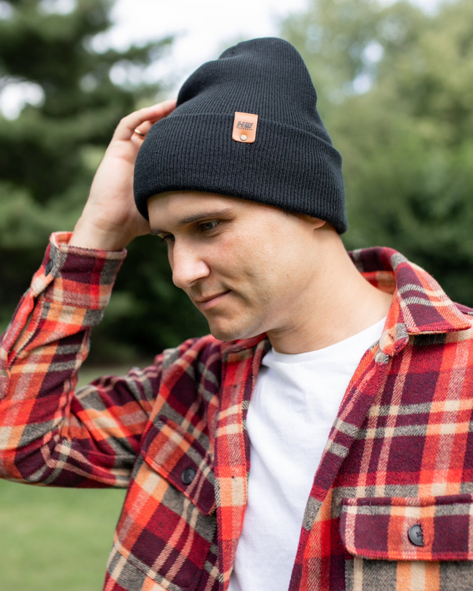 Charcoal Black Beanie
