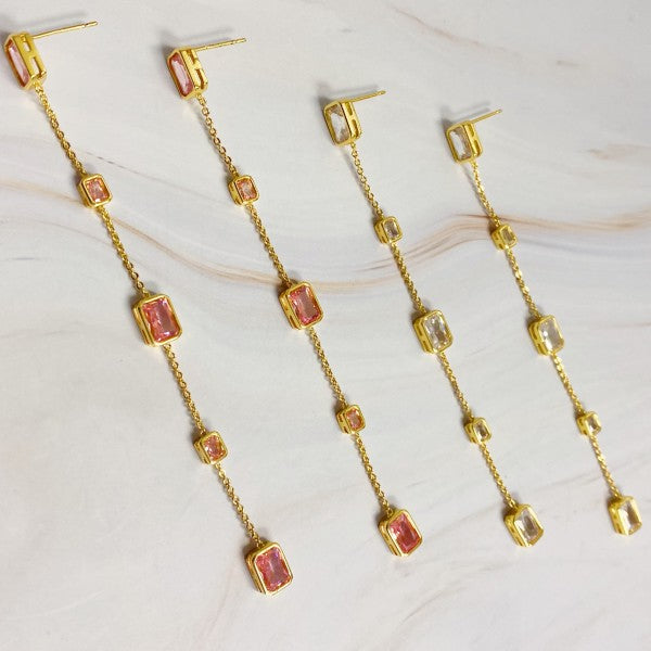 Five Stones Dangle Earrings