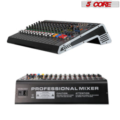 5 Core Audio Mixer 8 Channel DJ Equipment with Bluetooth USB Console