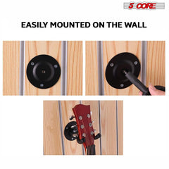 5 Core Guitar Wall Mount Hanger Display Guitar Wall Holder Hook w