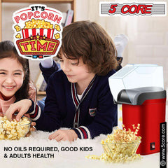 5Core Popcorn Machine 16 Cup Hot Air Popper Mini Portable Electric Pop