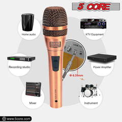 5Core XLR Microphone Dynamic Mic Karaoke Singing Studio Microfono