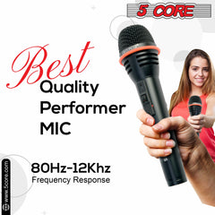 5Core XLR Microphone Dynamic Mic Karaoke Singing Studio Mics Handheld