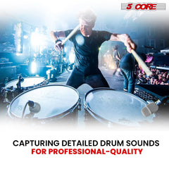 5 Core Tom Snare Mic Cardioid Dynamic Microphone for Drum Kit