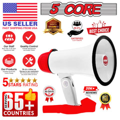 5Core Megaphone Bullhorn Speaker Mini 30W Bull Horn Kids Megafono 800