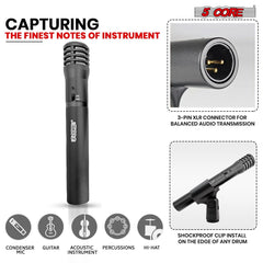 Microphone d'instrument 5Core professionnel XLR cardioïde crayon bâton