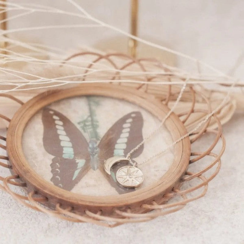 Celestial Moon & Sun Pendant Necklace for Women