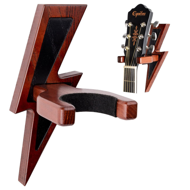 Soporte de pared para guitarra de madera de fresno