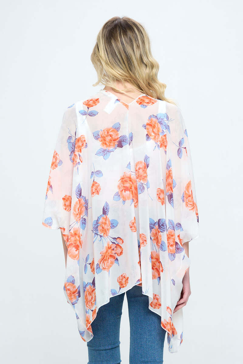 Floral Print Kimono