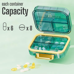 Medicine Pill Organizer Travel Cute Pill Container Small Pill Box for