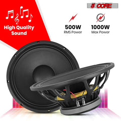 Speaker 15in 2000W Peak 8 Ohm Full Range Replacement DJ Sub Woofer