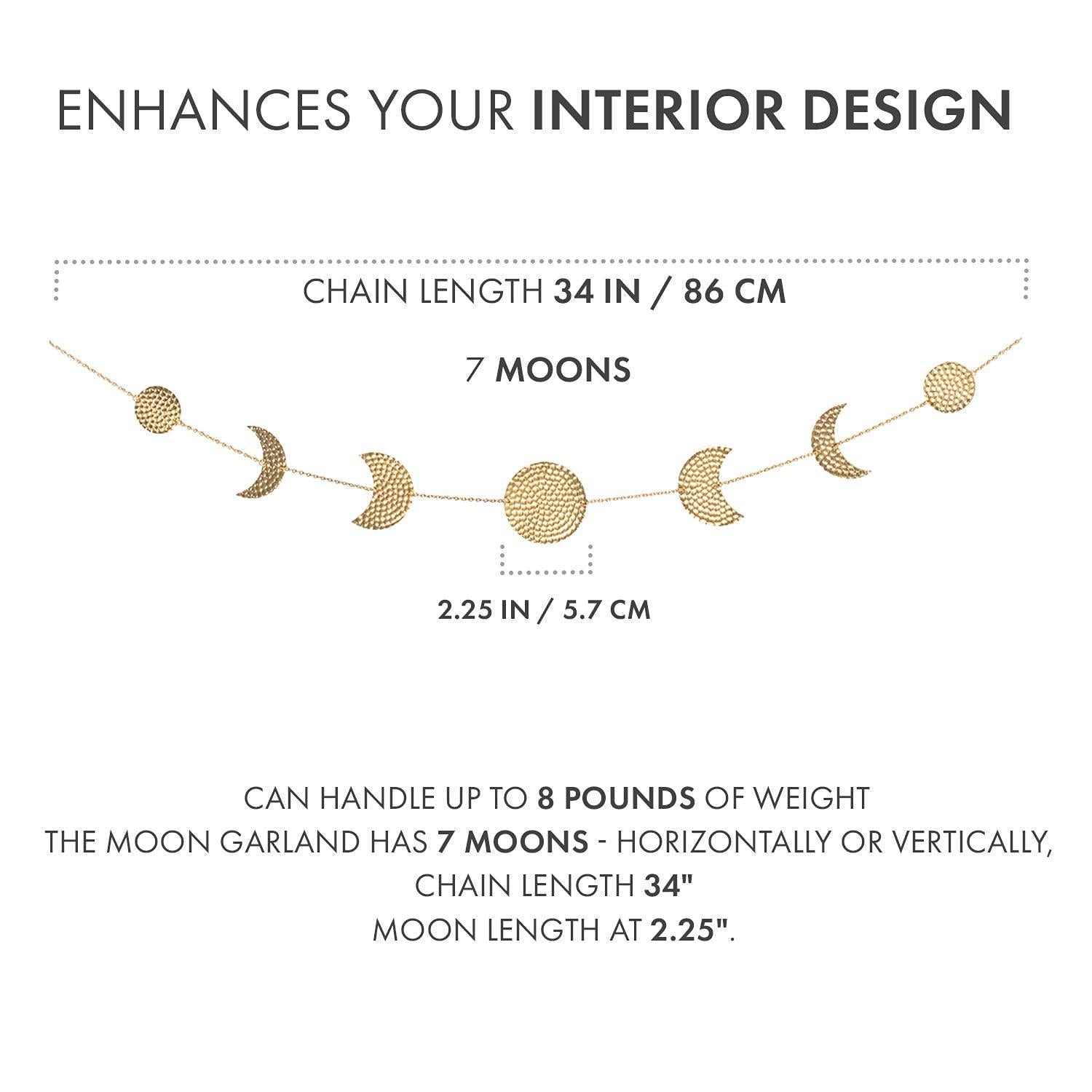 Decoración de pared con fases lunares 