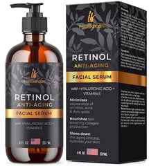 Retinol Serum for Face with Hyaluronic Acid   Vitamin E and A   Aloe