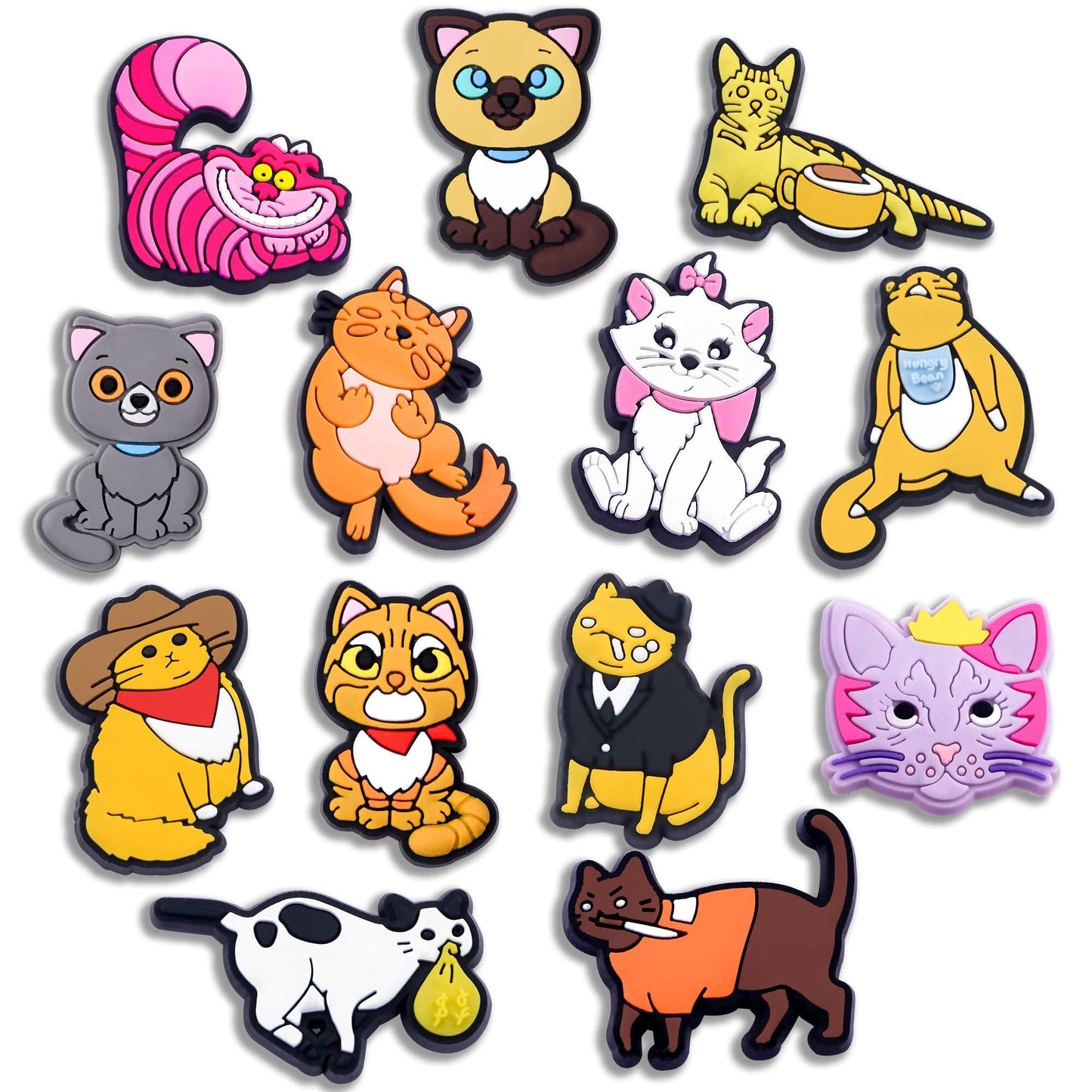 Cat Croc Shoe Charms – 13pcs Set