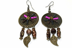 Dream Catcher Bead Work Earrings