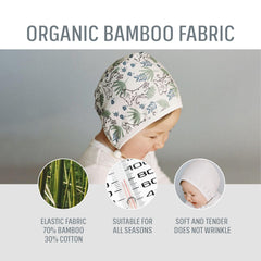 KLUSHA Bamboo and Cotton Double Sided Baby Beanie for Newborns