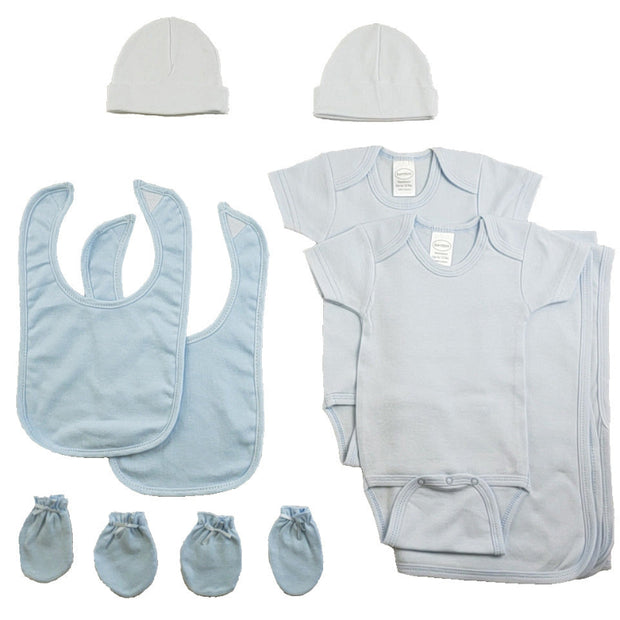 Bambini Newborn Gift Set with Bodysuits, Bibs, and Mittens