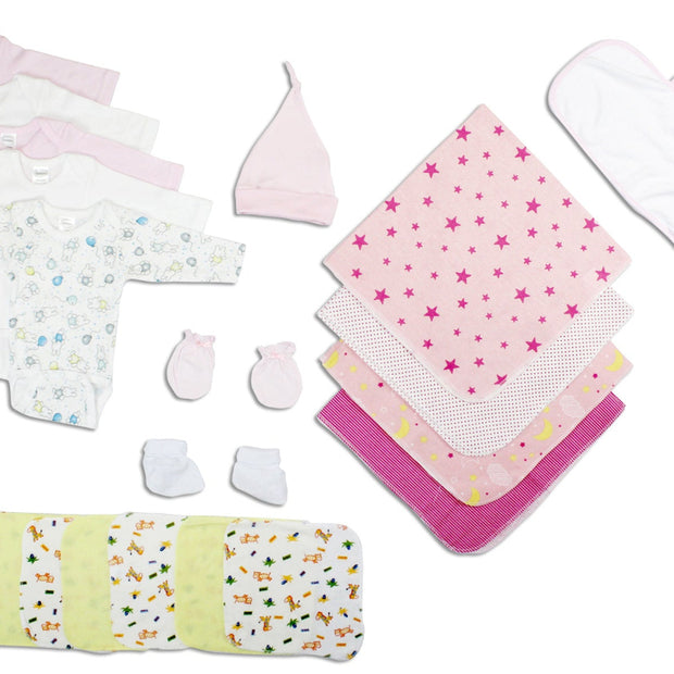 Bambini Baby Essentials Set – 7-Piece Cotton Clothing and Accessories Set