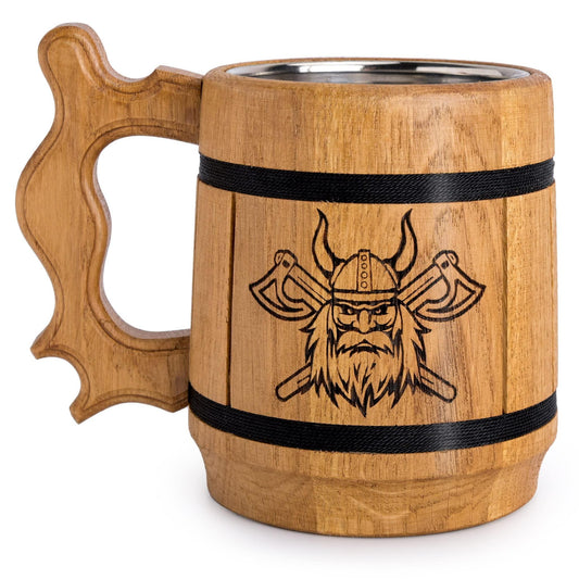 Viking Stainless Steel Beer Mugs 20oz
