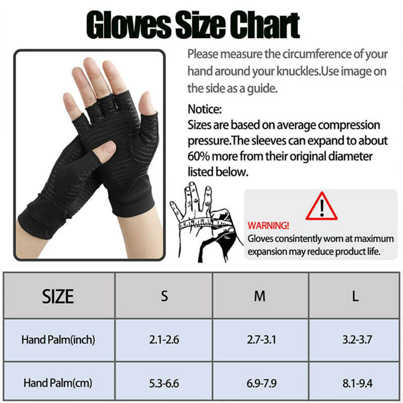 Black Fingerless Compression Gloves