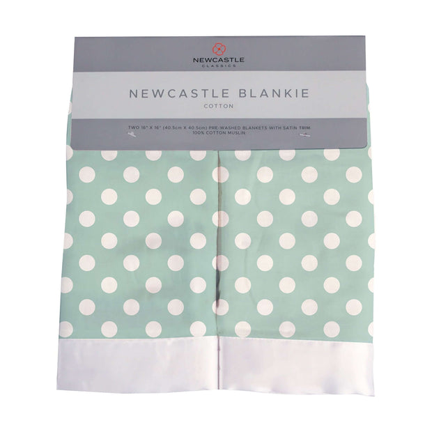 Jade Polka Dot Baby Blankie