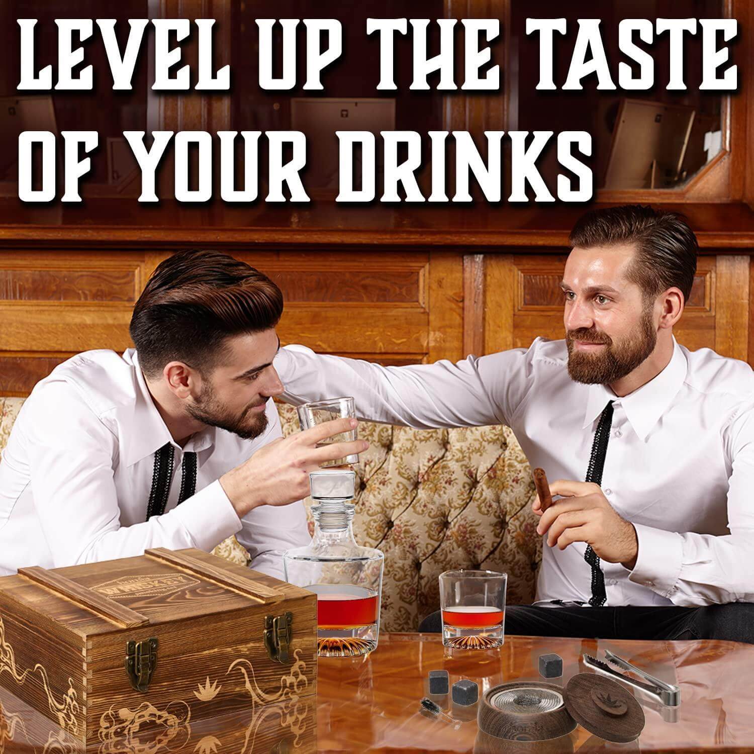 Set de regalo de whisky con vasos 