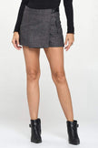 Asymmetrical Wrap Mini Skorts
