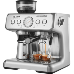 VEVOR Espresso Machine with Grinder, 15 Bar Semi-Automatic Espresso