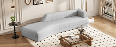 109.4" Curved Chaise Lounge Modern Indoor Sofa Couch for Living Room,