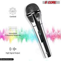 5Core XLR Microphone Dynamic Mic Karaoke Singing Studio Mics Handheld