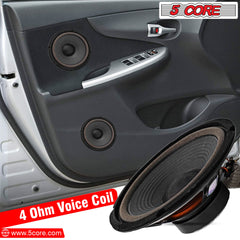 5Core 6 Inch Subwoofer speaker 300 Watt Car Subwoofer 4 Ohm