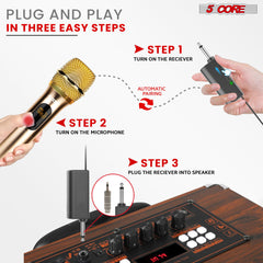 5Core Wireless Microphone Pair