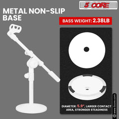 5Core Round Base Desktop Mic Stand Universal Desk Microphone Holder