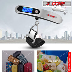 5Core Digital Luggage Scale Weight Scale Travel Hanging Baggage