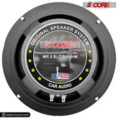 5Core 8 Inch Midrange Door Speaker 500W PMPO Subwoofer w Aluminum