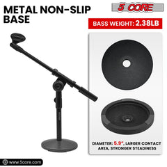 5Core Round Base Desktop Mic Stand Universal Desk Microphone Holder