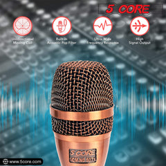 5Core XLR Microphone Dynamic Mic Karaoke Singing Studio Microfono