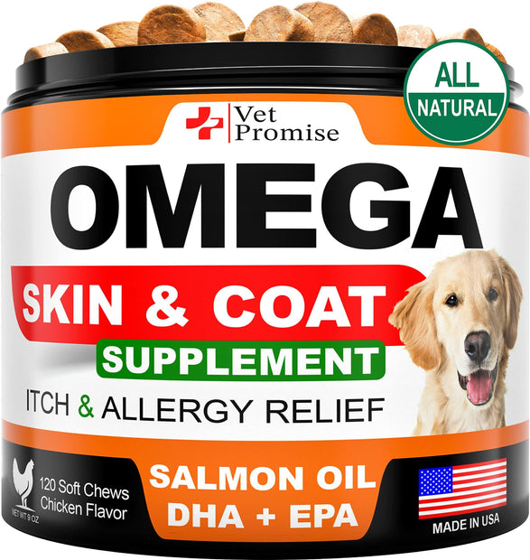 Omega 3 para perros Suplemento para la piel y el pelaje de los perros Aceite de pescado para perros