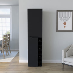 Tall Cabinet Bell, Seven Cubbies, Two-Door Cabinets, Black Wengue