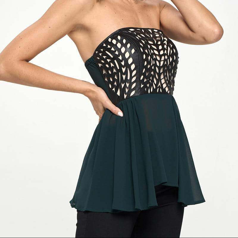 Chiffon Peplum Top